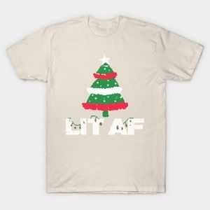 lit af christmas tree ugly sweater